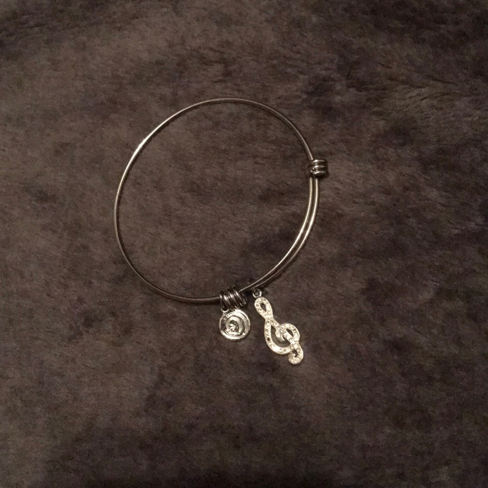 Silver Music Note Bracelet